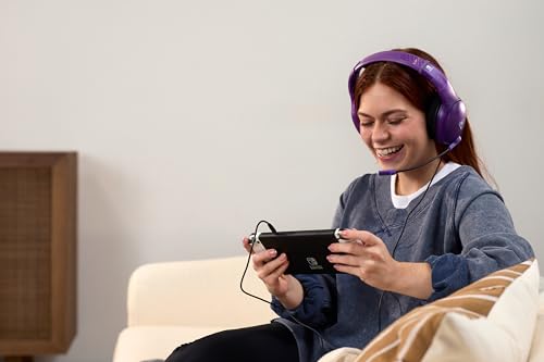 Turtle Beach Airlite Fit Wired Gaming Headset for Nintendo Switch 2, Lite | Also works with Nintendo Switch OLED, Flip-to-Mute Mic, Comfortable Ear Cushions, 40mm Speakers, Lightweight, Ghost Purple - color: Ghost Purple