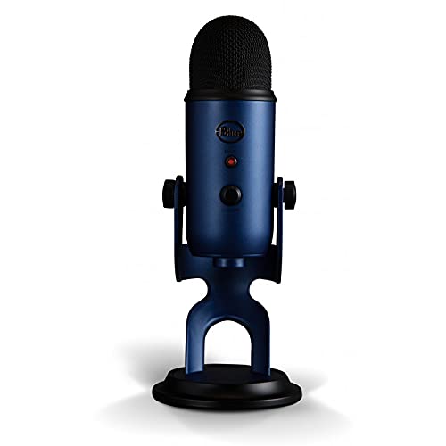 Logitech Creators Blue Yeti USB Microphone for PC, Mac, Gaming, Streaming, Podcasting, Studio and Computer Condenser Mic with Blue VO!CE Effects, 4 Pickup Patterns, Plug and Play - Midnight Blue | Mac, Gaming, Streaming, Podcasting, Studio and Computer Co