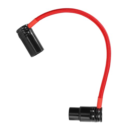 KONDOR BLUE | 8 Inch Straight Low Profile Right Angle XLR Cable, 3-Pin Male to Female | Adjustable Angle Connectors, Shielded Balanced Audio for Cameras, Microphones, Mixers, Recorders | Red