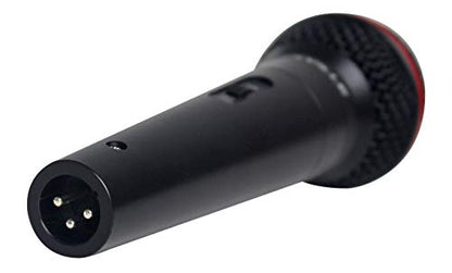 Rockville RMIC-SR Handheld Wired Dynamic Microphone for DJ/Vocal/Recording | Includes 2 OFC Cables (XLR-XLR/XLR-1/4"), Carry Case, Mic Clip, Neodymium, Uni-Directional, Metal Body, M-56