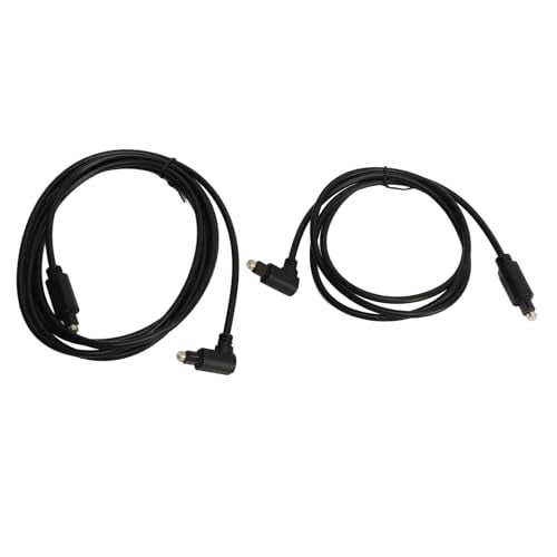 Right Angle 360 Degree Optical Sound Cable, High Resolution Digital Fiber Optic Cable with Connectors for Home Theater, TV, AV Receiver, HDTV, Monitor,