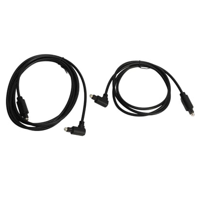 Right Angle 360 Degree Optical Sound Cable, High Resolution Digital Fiber Optic Cable with Connectors for Home Theater, TV, AV Receiver, HDTV, Monitor,