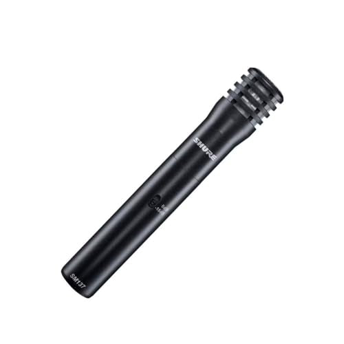Shure SM137 Cardioid Condenser Microphone, Ultra-thin Diaphragm, Class-A Preamplifier, 15dB Pad, Low Self-Noise, XLR Connectivity, 20-Inch Microphone Cable, Mic Clip, Zippered Pouch | Cardioid condenser microphone with ultra-thin diaphragm and -15dB pad f