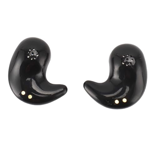 Yunseity Mini Bluetooth Earbuds, in Ear Stereo Earphones with Digital Display Charging Case, Mini for Sleep Work Music (Black) - color: Black
