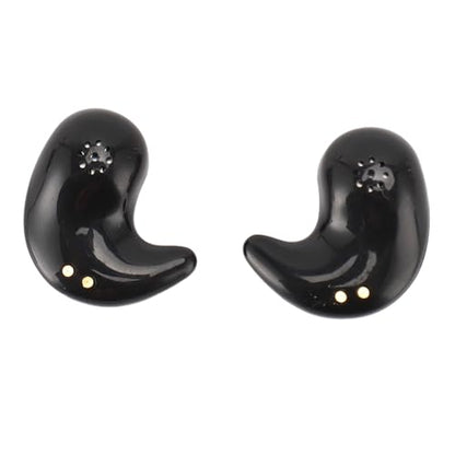 Yunseity Mini Bluetooth Earbuds, in Ear Stereo Earphones with Digital Display Charging Case, Mini for Sleep Work Music (Black) - color: Black