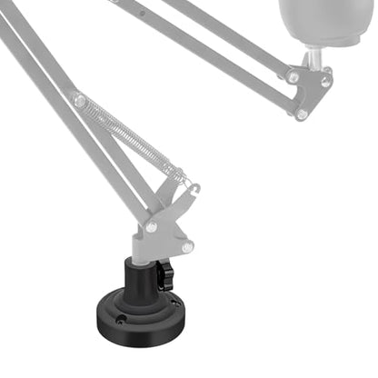 GEEKRIA for Creators Microphone Table Flange Mount Adapter, Metal Table Mount Clamp with Adjustable Interface Aperture Compatible with TONOR T20, Aokeo AK-35, InnoGear Microphone Arm - color: Black