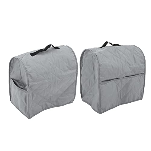 Kitchen Mixer Cover Carry Bag Premium Quilted Polyester Pongee Fabric Protective Dust Cover for Stand Mixers Blenders Storage 36cm x 36cm x 9.1in (Grey) - color: Gray