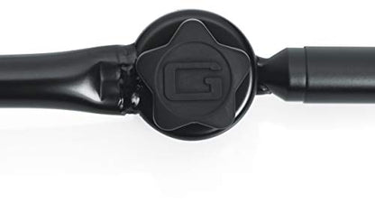 Gator Frameworks Adjustable Angled Mini Boom Arm with Interlocking Design, 9" Boom Arm (GFW-MIC-CLMPBM9)