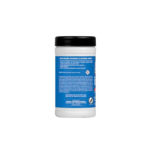 Zenex Screen Clean Anti-Static Electronic Screen Wipes - Single Sided Non-Abrasive Towels | For TV, Phones, Monitors | Quick Dry & Streak-Free | Prevents Static Build-up (3 Pack | 75 Sheets Total) - size: 25 Count (Pack of 3)