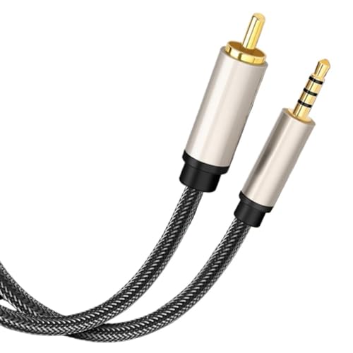 Digital Coaxial Audio Cable Gold-Plated Stereo SPDIF 3.5MM Ja-ck R/CA to R/CA Male Coaxial Cable(1.5M)