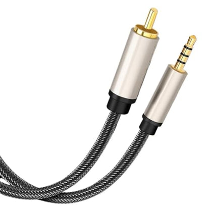 Digital Coaxial Audio Cable Gold-Plated Stereo SPDIF 3.5MM Ja-ck R/CA to R/CA Male Coaxial Cable(1.5M)