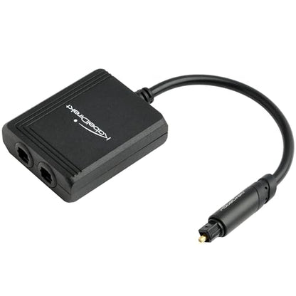 KabelDirekt – Optical Audio Splitter, 1-to-2 – Soundbar | Connects One Source to Two Devices: Soundbar, TV, Hi-Fi System, Amplifier - color: Black, size: 4in