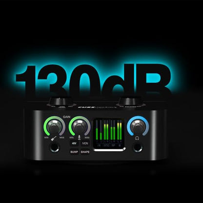 iCON Cube 2 Nano S USB Audio Interface with OTG for Streaming & Podcast | 24Bit/192kHz USB Audio Interface, 60dB Mic Preamp drives dynamic mic, plug-and-play OTG for TikTok livestream, TFT screen.