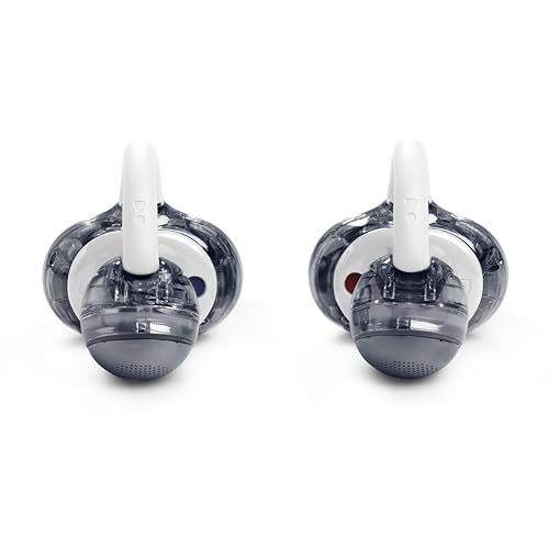 JBL Soundgear Clips Open Ear Headphones for Situational Awareness - White | Up to 32 Hours Total Playtime With Speed Charge, Sweat Resistant, Noise-Reducing Mics, App Control For Custom Audio - color: White