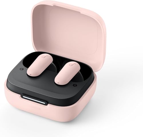 Soundcore P30i by Anker Noise Cancelling Earbuds, Hands-Free Viewing | Strong and Smart Noise Cancelling, Powerful Bass, 45H Playtime, 2-in-1 Case and Phone Stand, IP54, Bluetooth 5.4 - color: Pink