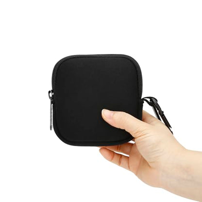 E-Tree 2-Pack Mini Neoprene Pouch Bag with Carabiner Clip – Small Zippered Organizer Case for AirPods, USB Cables, MagSafe Adapter, Earphones Memory Cards Tech Accessories | Coin Purse Wallet | 3.15"