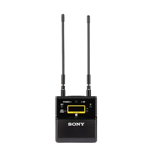 Sony URX-P40 Wireless Receiver (UC14: 470–542 MHz) Bundle | For Interviews & Broadcast Production | Digital Audio Processing | Mic Cleaner | Cloth + Microphone Cleaner + Cable Ties