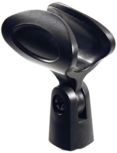 Rockville RVCLIP5 Universal Wireless Microphone Clip with Copper Threading | Fits 30-35mm Wireless Mics, Stand Mountable, Flexible Soft Plastic, 5/8" x 27 Copper Thread, Fits Shure/Audio-Technica