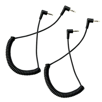 3.5mm Coiled Aux Cable;Seadream 2Pack 3-Pole Coiled 3.5mm Male Right Angle to Male Right Angle Stereo Audio Spring Aux Cable for Beats Dr. Dre Studio iPhone Samsung