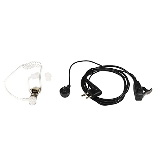 HQRP 2-Pin Hands Free with Earpiece and Push-to-Talk Microphone Compatible with Motorola Radio Devices DTR Series: DTR550 DTR 550, DTR650 DTR 650, DTR410, DTR 410 Plus HQRP Sun Meter