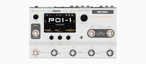 Hotone Ampero II Stage Multi-Effects Pedal Processor Guitar Amp Modeler Cab Simulation Dual Effect Chains w/FX Loop MIDI I/O Stereo OTG USB Audio Interface Tonebird Shure Mic MXR Cable Bundle MP-380