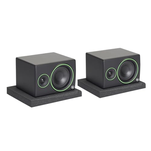 Gator Frameworks Pair of (2) Acoustic Foam Isolation Pads for Studio Monitors, Fits 6.5" Speakers (GFW-ISOPAD-MD) - size: Medium