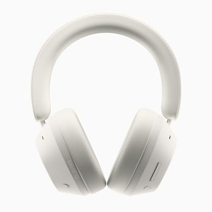 Clemm Ambience Over-Ear Headphones, Active Noise Canceling & Transparency Mode, 65H Playtime, Bluetooth, 40mm Drivers, Built-in Mic, Memory Foam Earcups, Aux Cable Included, Ivory - color: Ivory