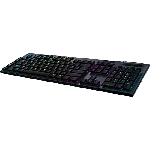 Logitech G915 Lightspeed RGB Mechanical Gaming Keyboard, Low Profile GL Tactile Key Switch, LIGHTSYNC RGB, Advanced Wireless and Bluetooth Support - Tactile,Black