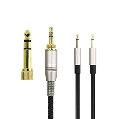 NewFantasia Dual 2.5mm to 3.5mm & 6.3mm Adapter Replacement Cable Compatible with Monolith M1060, M1060C, M565, M565 Headphones 1.5meters/4.9ft - size: 4.9 ft