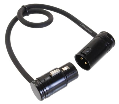 CablesOnline, 1ft. Low-Profile Slim Right-Angle 3-Pin XLR Male to Female Adjustable-Angle Microphone Cable, X3-0001