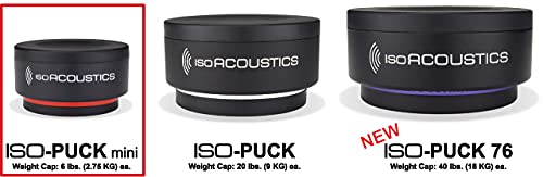 IsoAcoustics Iso-Puck Series Acoustic Isolators (Iso-Puck Mini, 6 lbs max/Unit, 16-Pack) - size: ISO-PUCK mini