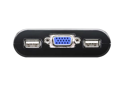 ATEN CS22U 2-Port USB VGA Cable KVM Switch with Remote Port Selector - size: VGA - DDC2B, style: US Version
