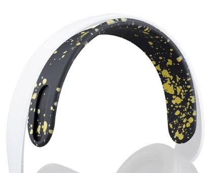 SOULWIT Silicone Headband for Sony PlayStation 5 Pulse PS5 3D Wireless Headphones, Replacement Top Headstrap Pad Repair Part - Black Gold - color: Black Gold