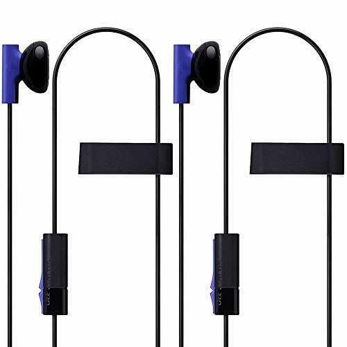 Mono Chat Game 2 Pack Gaming Earbuds Earpiece Earphones Headset with Microphones for PS5 PlayStation 5