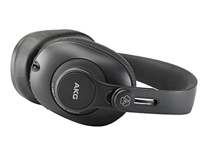 AKG Pro Audio K361BT Bluetooth Wireless or Wired, Over-Ear, Closed-Back, Light Weight, Foldable, Professional Recording Studio Headphones, Studio Monitor Mixing, Podcast, DJ Stereo Headsets, Black - style: Over Ear