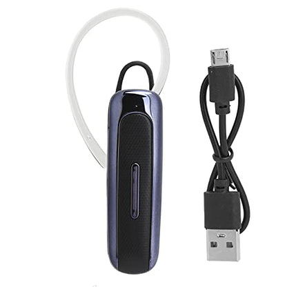 Goshyda Headset, Single Ear Hanging Business Earbuds, Bluetooth Handsfree Earpiece with Microphone, 500 Hours Standby Time Driving Headset (Blue)