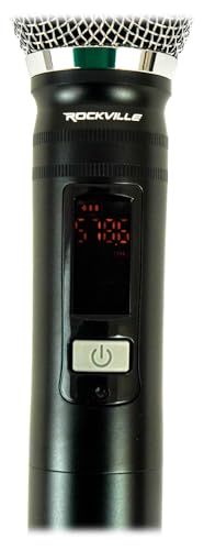 Rockville RWM-66 6-Mic Adjustable Frequency Wireless UHF Microphone System