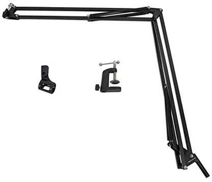 Rockville DMS30 40" Microphone Boom Arm for Studio Podcast with Desk Clamp | USB Mic Stand, Internal Springs, Steel Frame, Aluminum Alloy Clamp, Broadcasting, Fits Desks up to 2" Thick, ABS Mic Clip - size: 40"