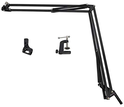 Audiosavings Podcasting Bundle with Audio Technica AT2040 Hypercardioid Dynamic Mic Broadcast Quality, Rockville DMS40 40" Mic Boom Arm Stand with Desk Clamp Studio Mounting Kit (2 Items)