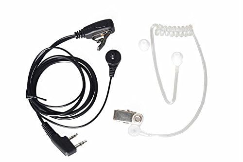 NSKI 2Pcs Air Acoustic Earpiece Headset for Two Way Radios UV-5R UV-B6 BF-888S UV-B6 UV-B5 Walkie Talkies 2-Pin Jack