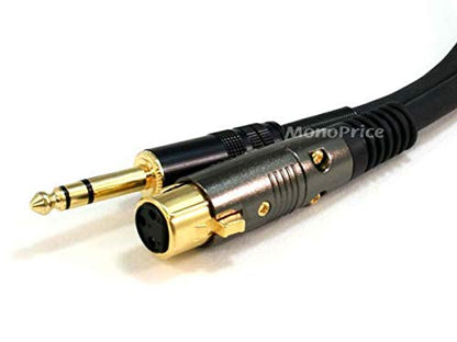 Monoprice XLR Female to 1/4in TRS Male Cable - 25 Feet | 16AWG, Gold Plated - Premier Series - size: 25 Feet