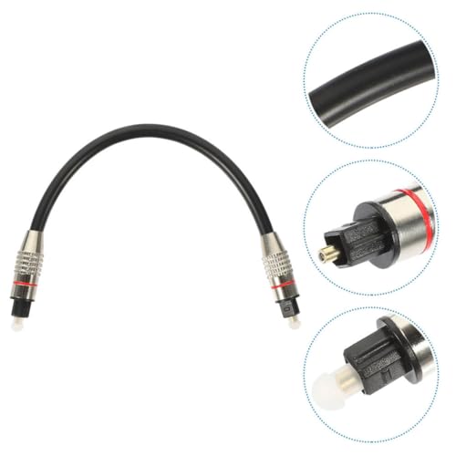 Kichvoe Digital Optical Audio Cable 1 Meter Black with PVC and Pmmc Material, Wear-Proof and Reliable Digital Transmission Medium for Home Theater and Audio System