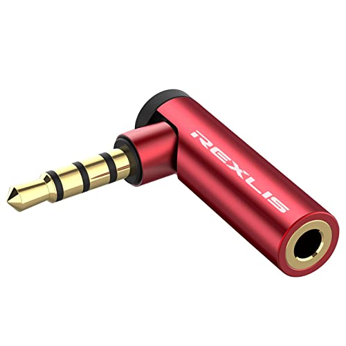 Alizone 90 Degree 3.5mm Male to Female Audio Adapter - OMTP to CTIA Earphone Audio Converter - Right Angle Adapter - 1 Pcs - size: 1 Pack