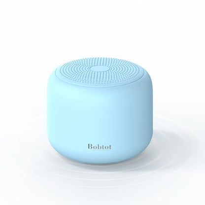 Bobtot Portable Bluetooth Speakers Mini Speaker with Loud Stereo Sound | with Strap Easy to Carry, Wireless IPX5 Waterproof, 20 Hours Playtime, Rechargeable Battery, Built-In Microphone, Blue - color: Blue