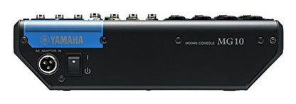 Yamaha MG10 10-Input Stereo Mixer, XLR Connectivity, Black - size: 10-Input, style: Standard Mixer
