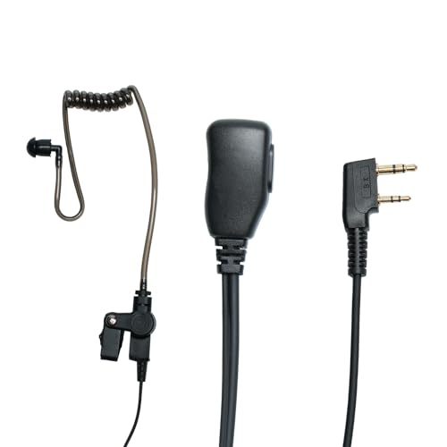 2-Pack Tube Earpiece Compatible with Baofeng UV-5R Kenwood