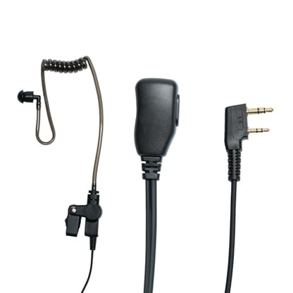 2-Pack Tube Earpiece Compatible with Baofeng UV-5R Kenwood