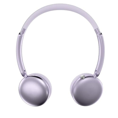 LORELEI Q60 Wireless Bluetooth On-Ear Headphones Lightweight ，Built-in Micphone, 40 Hours Up Battery Life, Bass Mode, Memory Earmuffs (Purple) - color: Purple