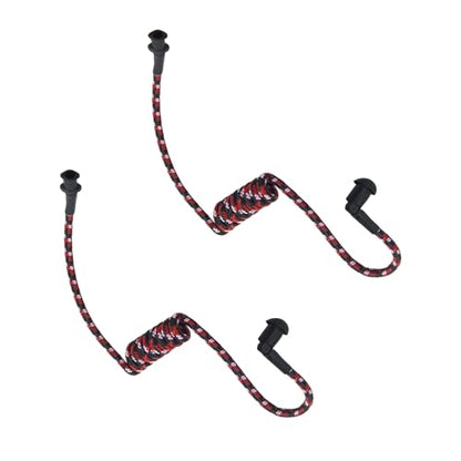 Replacement Braided Nylon Surveillance Acoustic Coil Tube for Radio Earpiece Moisture Resistant Fiber Mesh Colorful Accessories (PinkRed-2) - color: PinkRed-2