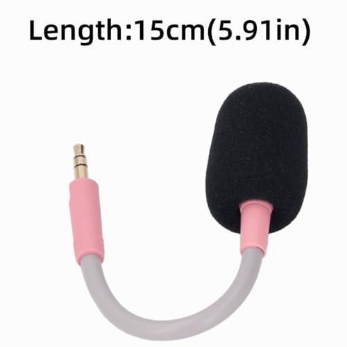 3.5mm Detachable Microphone Flexible Replacement Professional Boom Microphone for Barracuda X Gaming Headset(Pink) - color: Pink